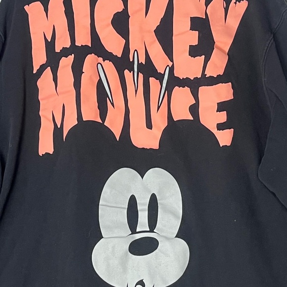 Disney 2XL Mickey Mouse, puffy print, black hoodie sweatshirt (J) - Picture 6 of 6